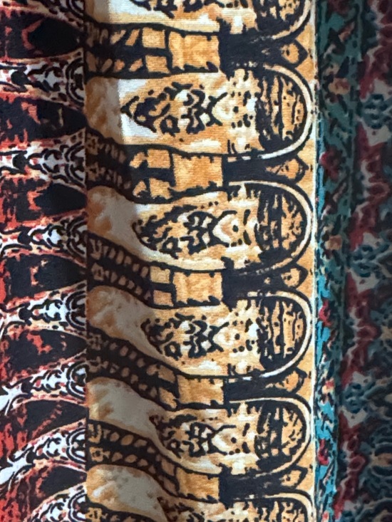 SHEIN Red Multi-Color Boho Midi Dress with Fringe - Picture 2 of 10